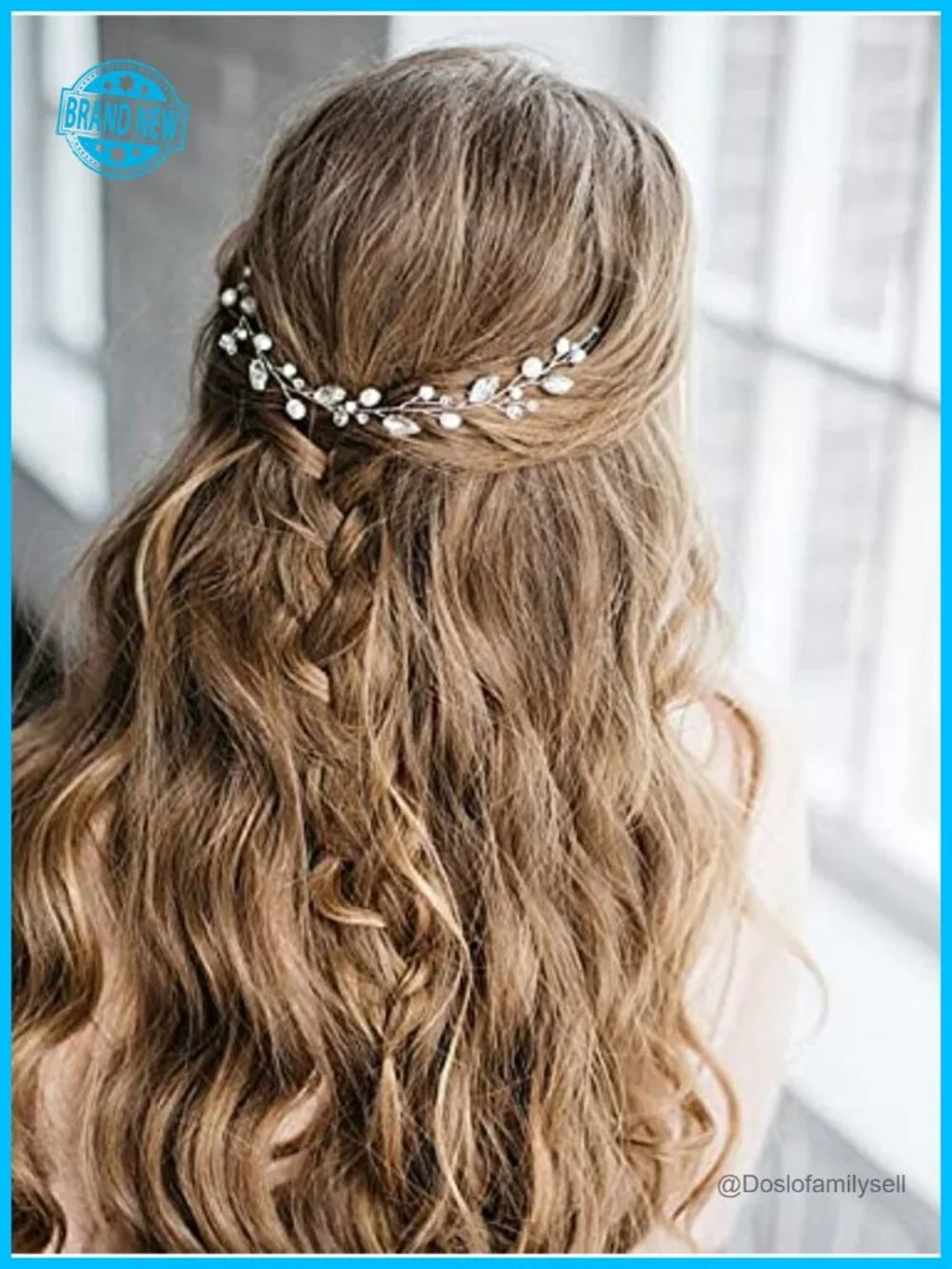 Pearl Crystal Rhinestone Bridal Hair Vine Wedding Hair Piece